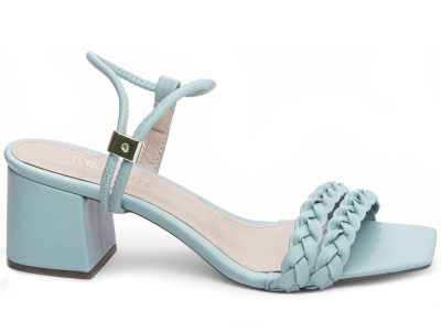 Sandlia Feminina Azul Salto Robusto Baixo 457.004.104D