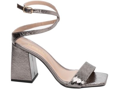 Sandlia Feminina Prata Velho Salto Robusto 322A