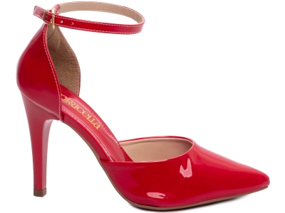 Sapato Scarpin Verniz Vermelho Marcante