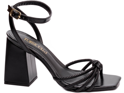 Sandlia Feminina Preta Salto Robusto 104A