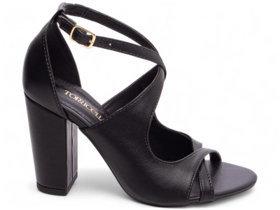 Sandlia Feminina Preta Salto Grosso 6000-121A