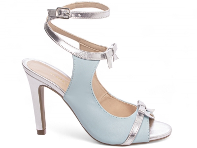 Sandlia Feminina Azul Salto Agulha