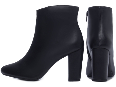 Bota Feminina Preta Cano Curto