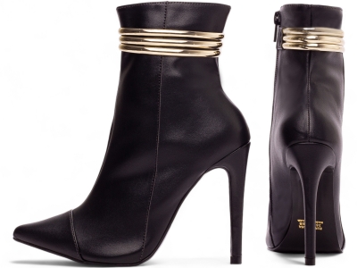 Bota Bico Fino Salto 12 Cano M�dio