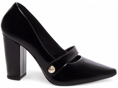 Sapato Scarpin Preto Salto Alto