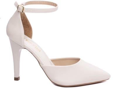 Sapato Scarpin Verniz Branco Marcante