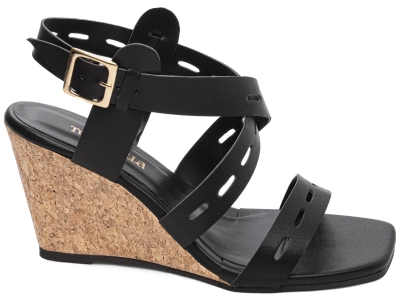 Sand�lia Plataforma De Cunha Anabela  Preto